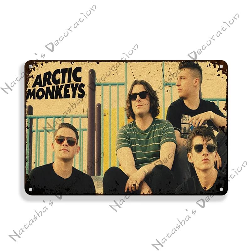 Indie Rock Sign Rock Band Wall Sign Arctic Monkeys Metal Signs Music Metal Sign Rusty Vintage Poster Home Club Pub Bar Decor