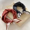 New Fashion Sunscreen Silk Scarf Versatile High-end Silk Scarf Women's Spring and Autumn Thin Scarf Polka Dot Scarf Small Square Scarf