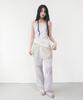 Kasel Overlay Stripe Pants, White