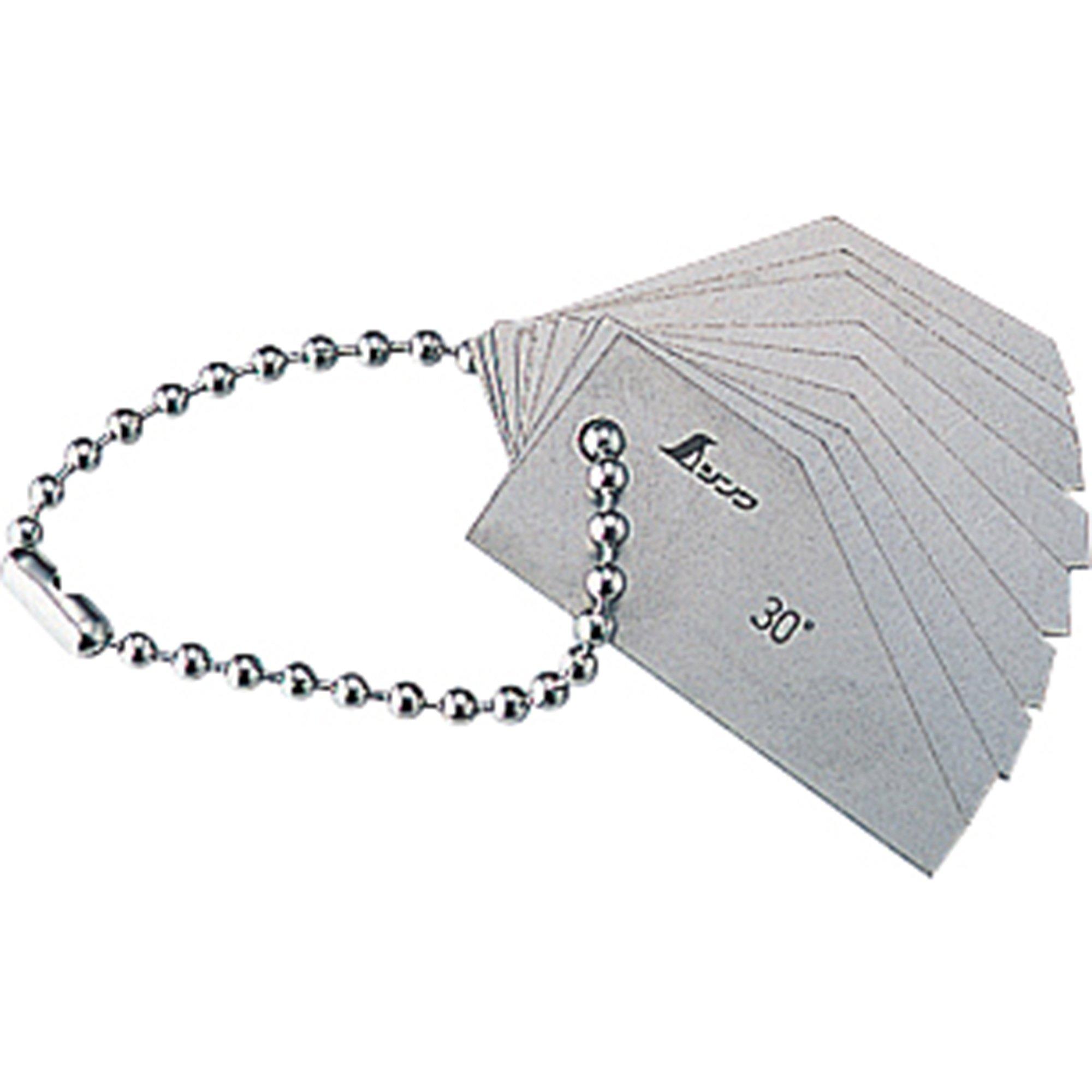 

Shinwa Sokutei Bevel Angle Measuring Gauge 30 degrees 50 degrees 9 pieces set 97784 - срібний