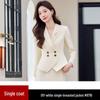 Women's Chic Professional Suit - Elegant White Ensemble, Ideal for Artists, Hosts, and Professionals.