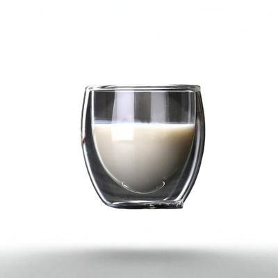 Kopjesset, Dubbelwandig, Koffiekopjes van Glas, Helder Geïsoleerd Borosilicaatglas, ,Verbrandingsgevaar, Ideaal voor Cadeau- en Feestgebruik, Maker Accessoires