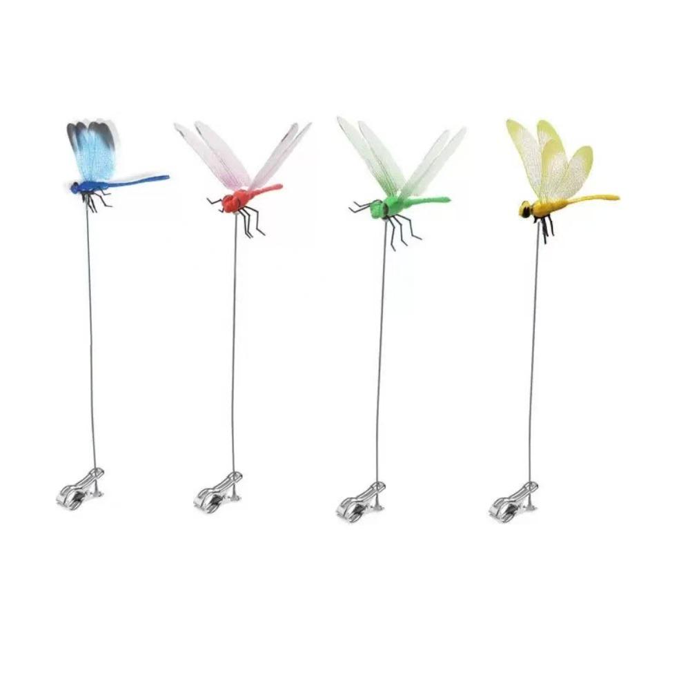 

4 шт. Реалистичные поддельные клипсы-стрекозы, Большая клипса для отпугивания мух, Декоративная клипса, Сад на открытом воздухе 4pcs