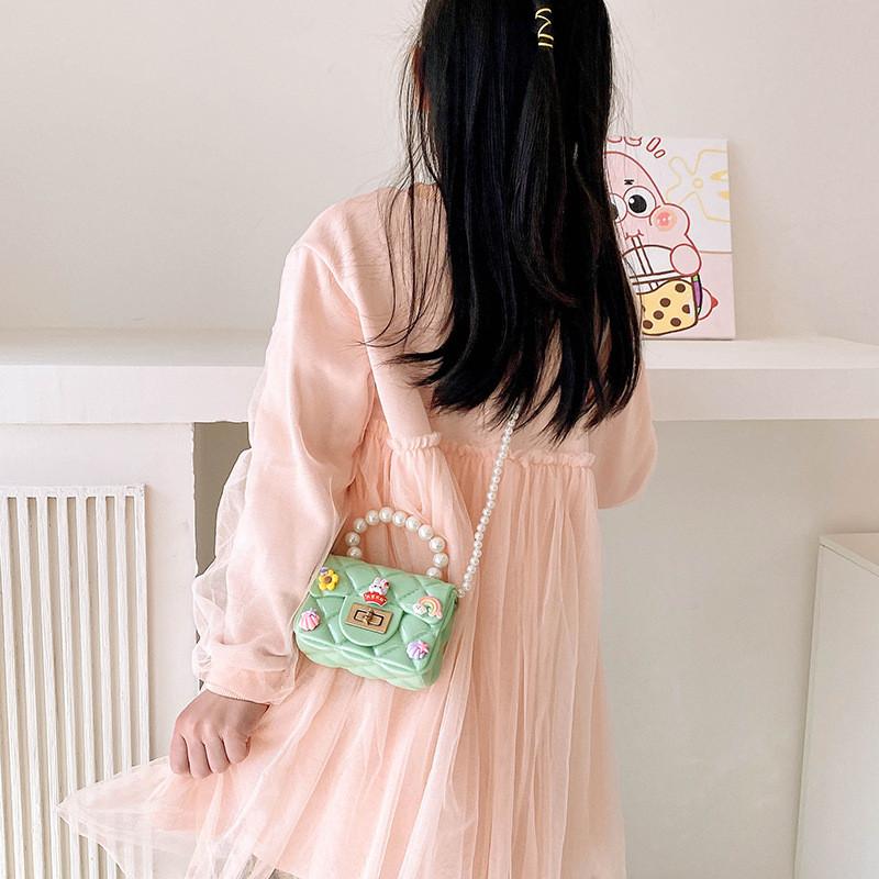 Stylish Mini Shoulder Bag For Girls With Cute Pearl Design And Versatile Colors