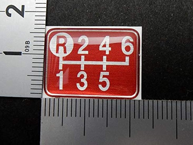 Tuningfan Shift Pattern Upper Left for Manual Transmission Emblem, Red, R, 6-Speed Vehicles, Forward, Elf, Fighter, Dutro, Red, SPE-R604