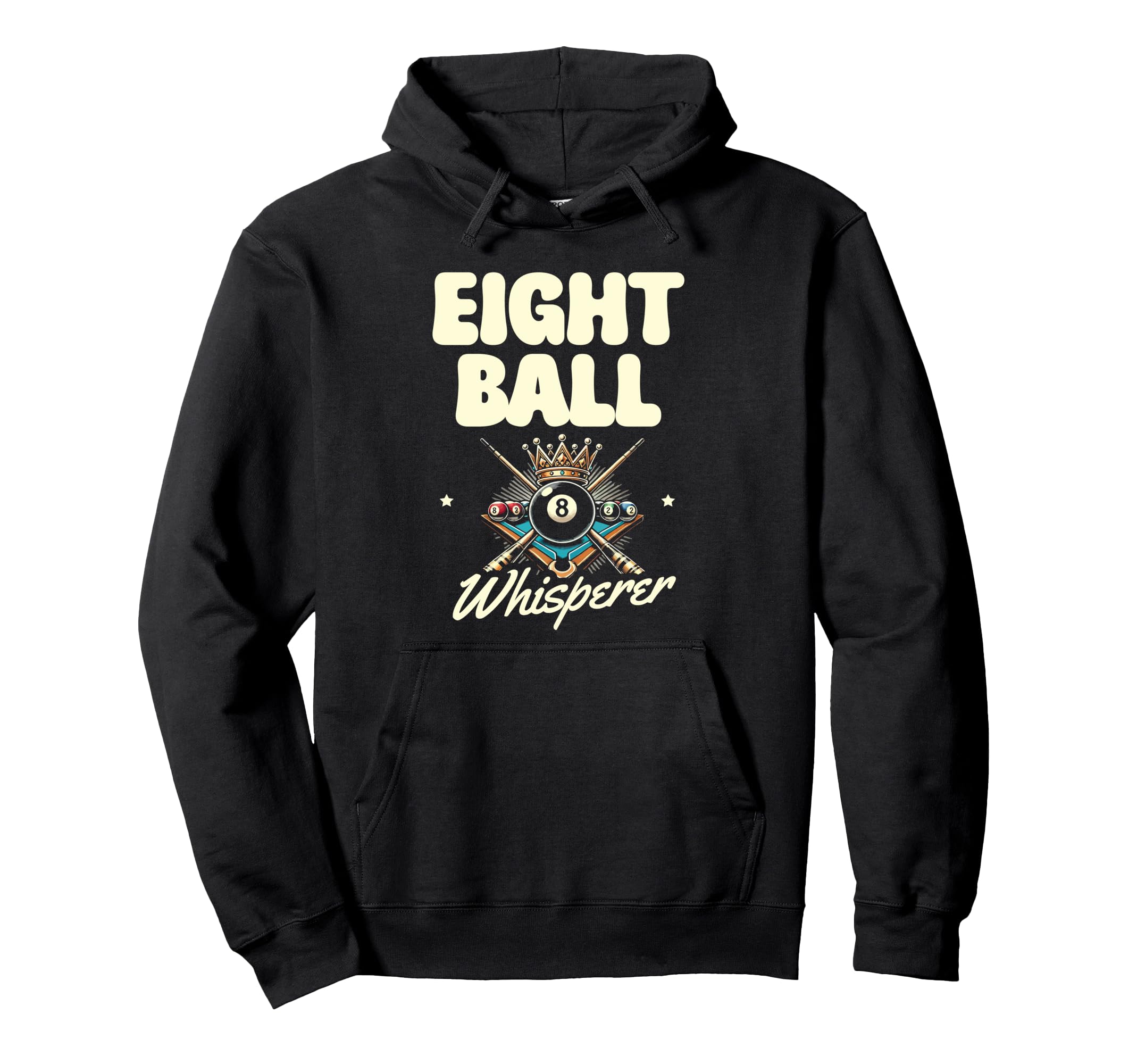

Eight Ball Whisperer Billiard Cue Pool Snooker Hoodie чорний