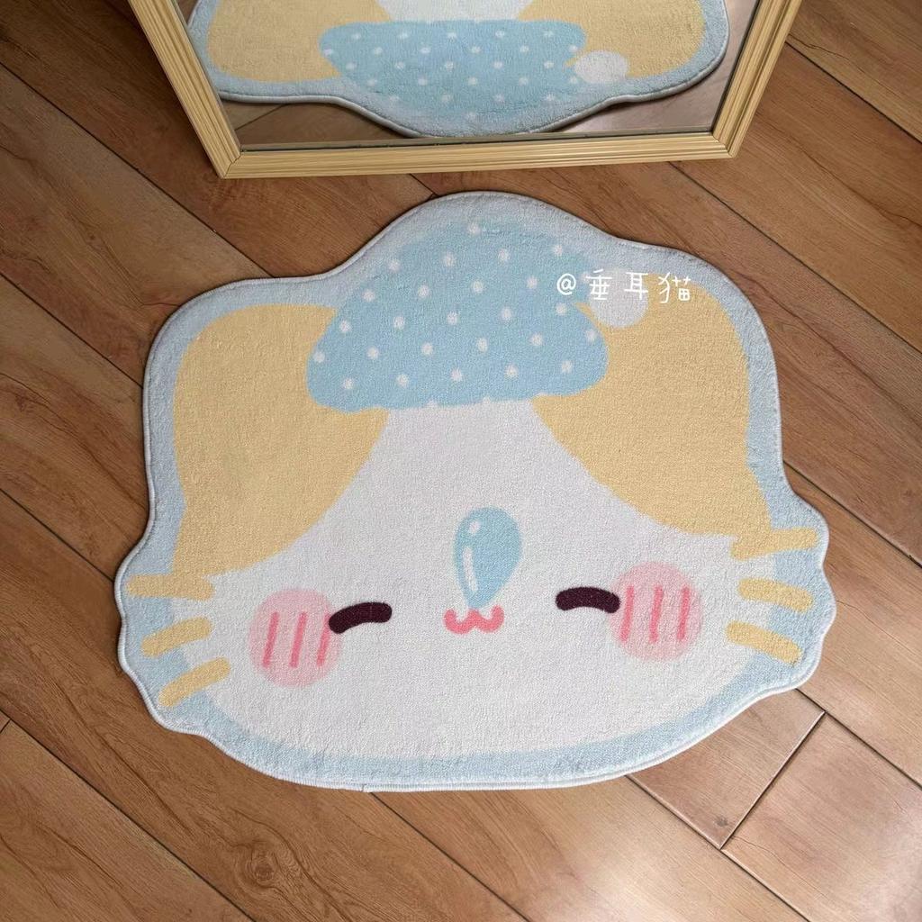Cartoon Cute Bedroom Bedside Blanket Dresser Makeup Bathroom Bathroom Absorbent Non-slip Foot Pad