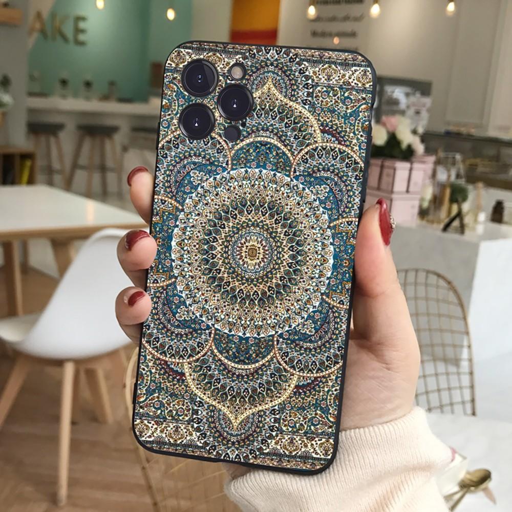 Persian Carpet Floral Pattern Phone Case For iPhone 15 14 11 12 13 Mini Pro XS Max Cover 6 7 8 Plus X XR SE 2020 Funda Shell