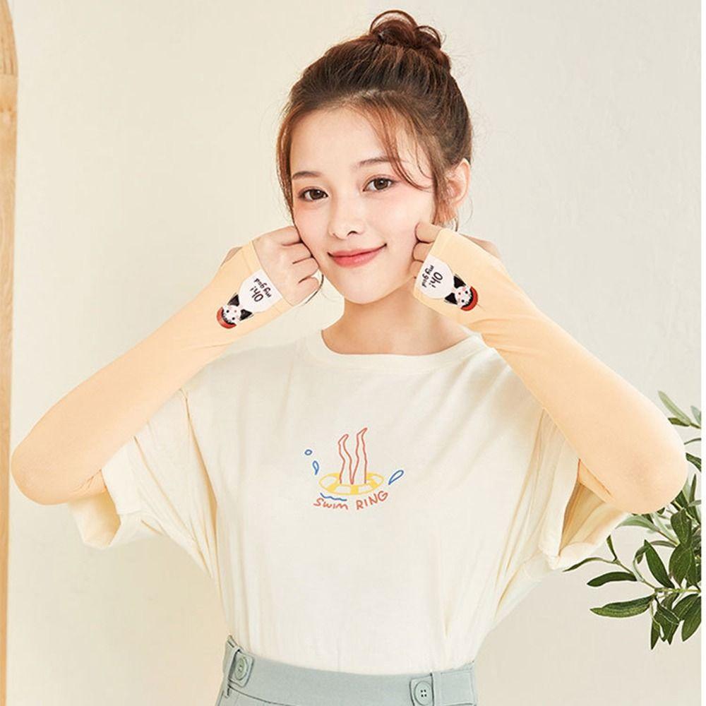 Girl Anti-UV Loose Arm Warmers Arm Warmers Ice Silk Sleeves Sunscreen Sleeve Sun Protection Cover