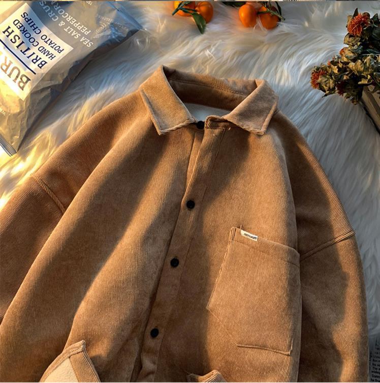 Damen-Fleece-Lined Hemd im koreanischen Stil, lockere Passform - Trendiges, vielseitiges und altersloses Plus-Size-Oberteil