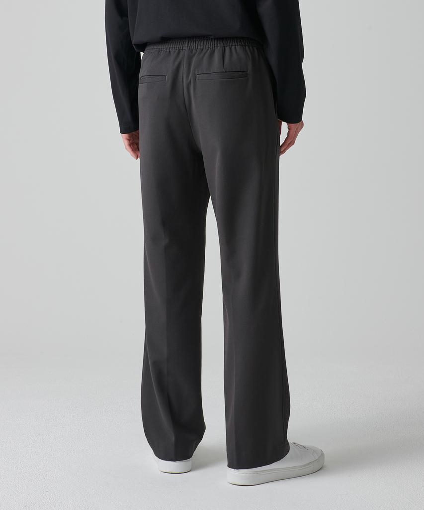 MUSINSA STANDARD Genderless Wide Banding Slacks [Gunmetal]