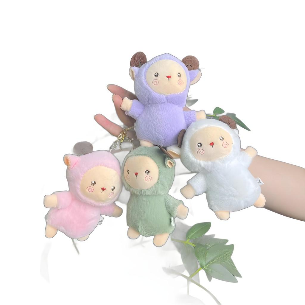 Плюшевая Овечка Игривая Кукла-Брелок Шарм для Рюкзака Сверхмягкая Ткань Для Индивидуального Стиля