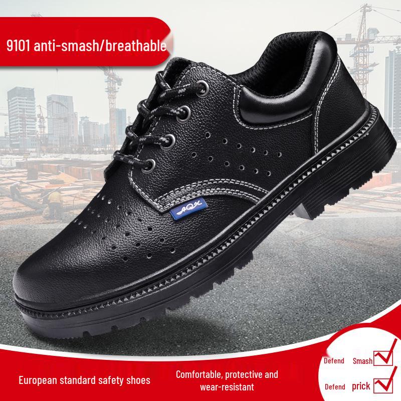 

Мужская дышащая рабочая обувь со стальным подноском - Защита от ударов, Защита от проколов, Длительный комфорт, Летняя защитная обувь