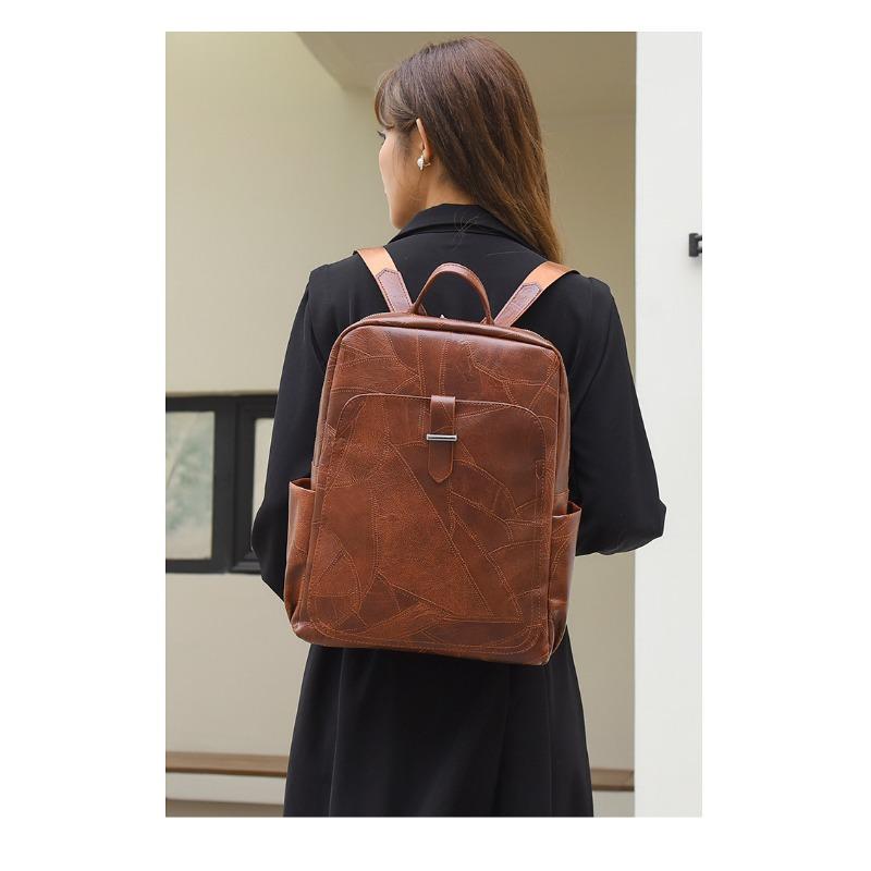 PU Soft Leather Large Capacity Commuting Women's Backpack