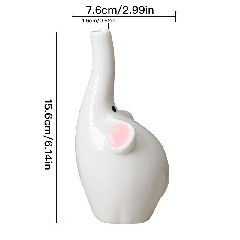 Słodki wazon ze słoniem, ozdoby na biurko, dekoracja domu, ceramiczny wazon hydroponiczny, doniczka, butelka aromaterapeutyczna, artykuły ogrodowe