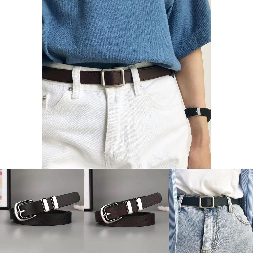 Chic Black Pu Belt For Women With Retro Style And Elegant Buckle For Jeans