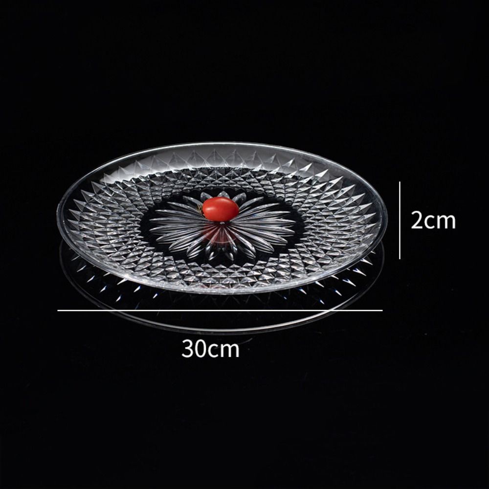 Kreativní talíř Průhledný ovocný talíř KTV Plastový vícevrstvý talíř na dort Kreativní dvojitý ovocný talíř