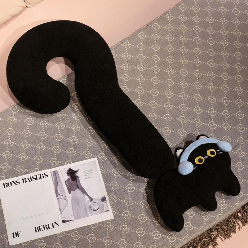 Cat Question Mark Plush Toy Stuffed Animal Doll Cartoon Decoration Kids Gift