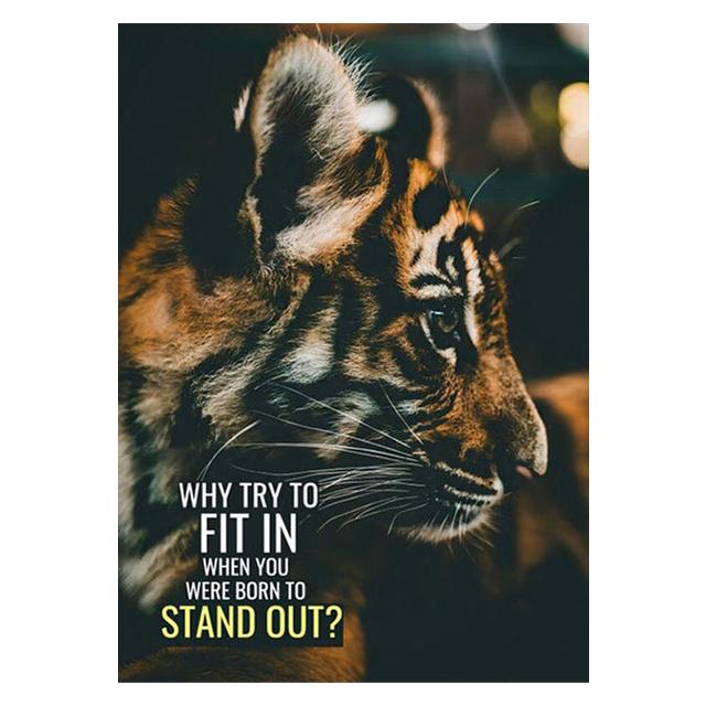 Lion Animal Decoration Mural Inspirational Language Poster Canvas Painting and Living Room Wall Art Prints for Modern Home Decor No Frame