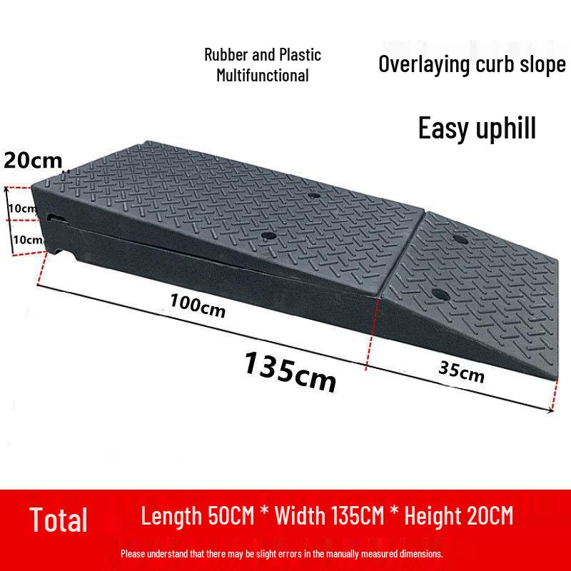 Rubber and Plastic Sloped Threshold Ramp Pad