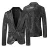 Herrenanzug, Smoking, Partymantel, Pailletten, Gentleman-Blazer, Jacke, Ein-Knopf-Anzug