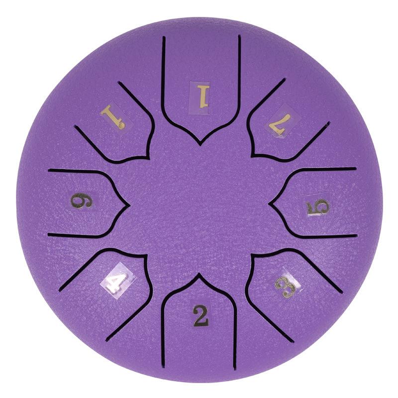 6-Inch 8-Note Steel Tongue Drum - Hand-Played Colorful Instrument for Adults & Children