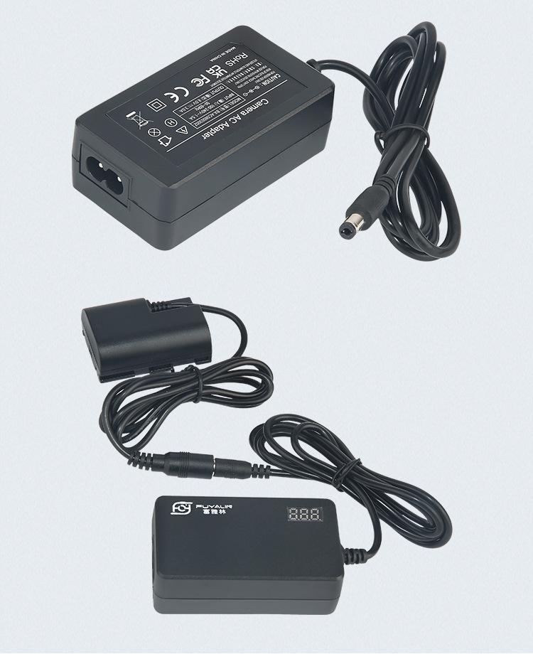 LPE6 Dummy Battery Power Adapter for Canon EOS R, R5, R6, 5D4, 5D3, 5D2, 70D