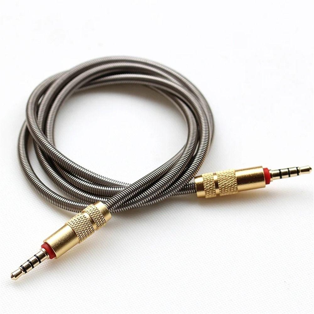 Cord Speaker Wire 3.5mm Male to Male Audio Adapter Cord 4 Pole 3.5mm Audio Cable Car AUX Cable