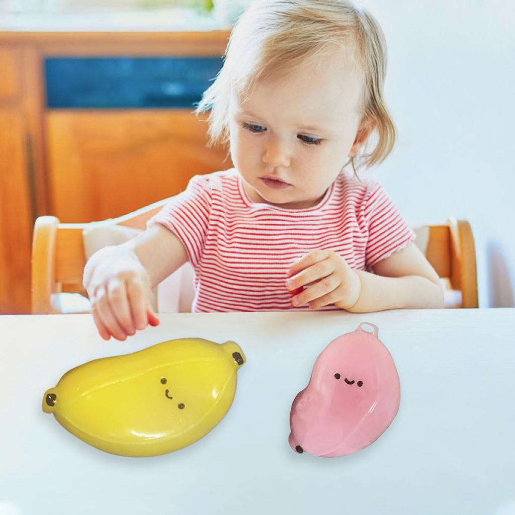 Cute Lovely Simulation Banana Squeeze Toy Soft Super Soft Super Elastic Fruit Toys Elastic Pink Slow Rebound Fruit Toy Adult