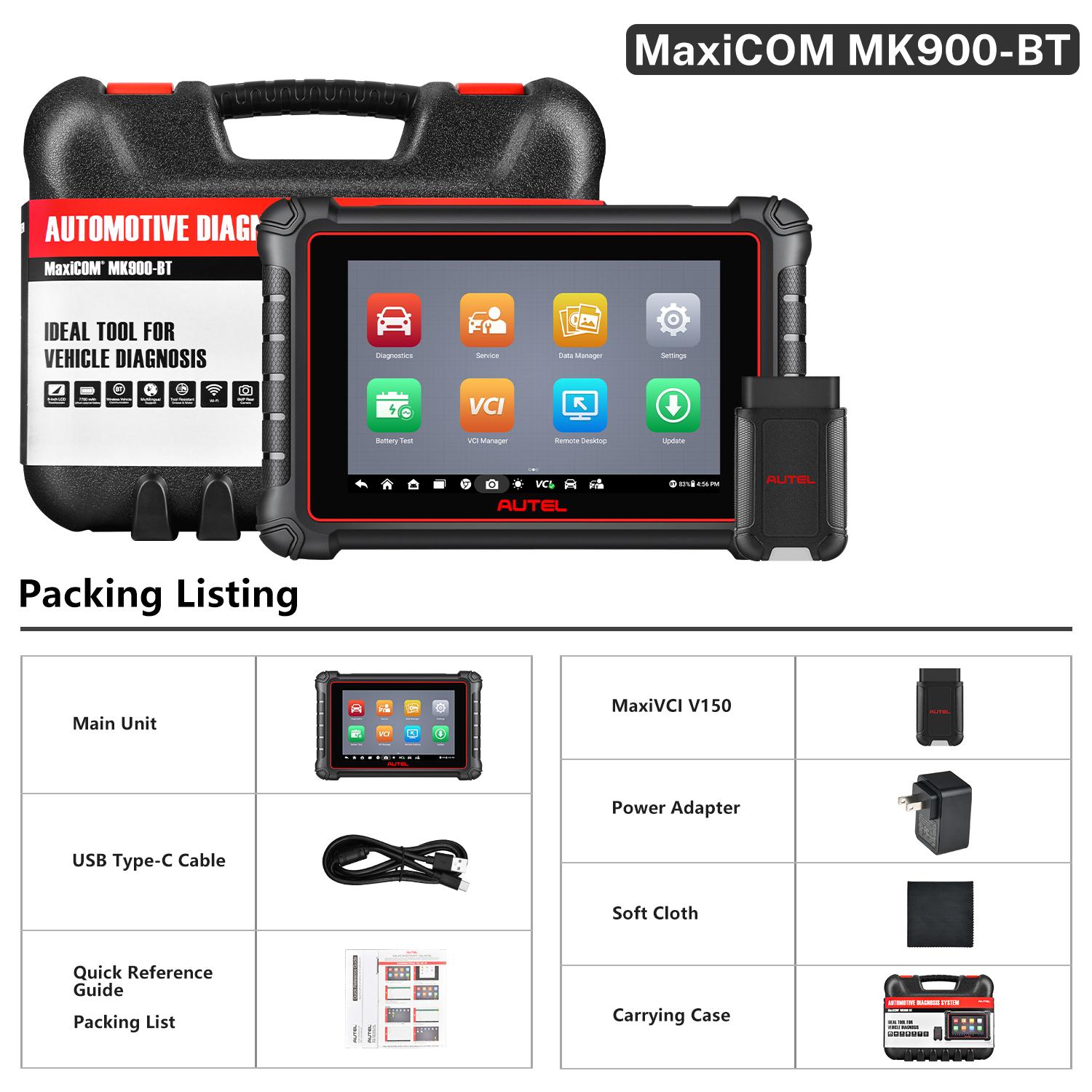 Autel MaxiCOM MK900-BT Code Reader MK900BT