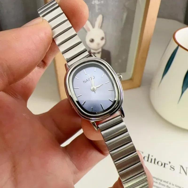 Luxury Ladies Brand Oval Dial Quartz Watch Women Stainless Steel Strap Wristwatches Dropshipping Relojes Para Mujer