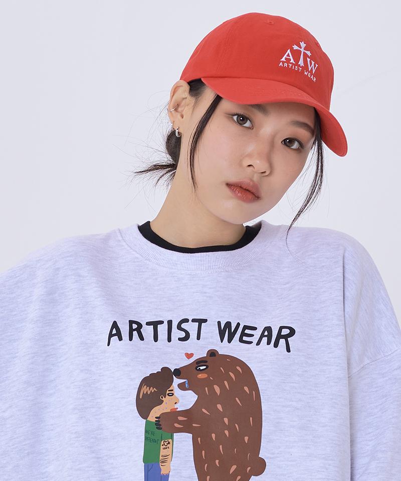 ARTISTWEAR [Atw] Signature Logo Embroidered Ball Cap_Rd