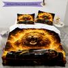 Lion Power Custom Name Text Print 1Pc Bedding Set Duvet Cover With Two Pillowcases Soft Bed Linen For Household Bedroom