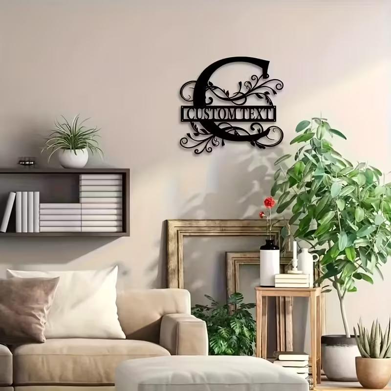 Custom Metal Letter Wall Art,in Bohemian Style, Personalized Perfect for Farmhouse Kitchen And Living Room Decor,Metal Sign