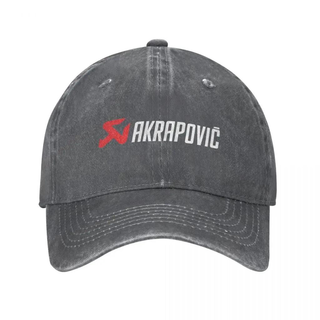 Blombongan Akrapovics Baseball Caps Distressed Denim Washed Cap AKS Motorcycle Outdoor All Seasons Travel Caps Hat