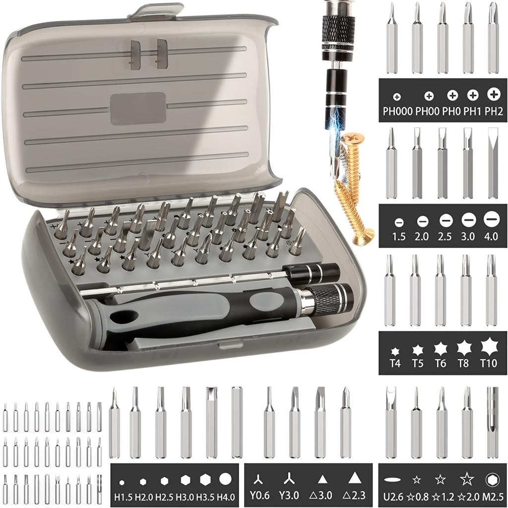 Magnetic Screwdriver Set with Case - 30 Bits Precision Repair Tool Kit,Screwdriver Tool for Watch, Phones, Laptop for Men & DIY Enthusiasts