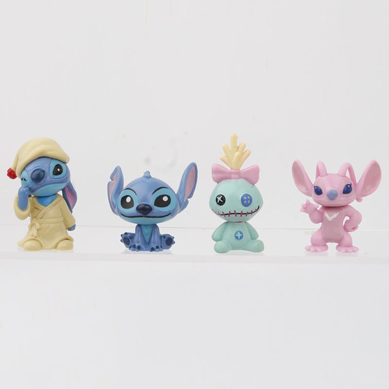 Miniature Stitch Figures Collection Abs Toy Models Blind Box Anime Ornament Set