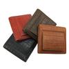 Swingly Men's Bifold Wallet with Coin Purse, Slim Crocodile Embossed Leather, Made In Japan, 284330, Khaki