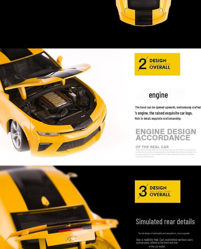 Maisto 1:18 2016 Chevrolet Camaro Bumblebee Alloy Model Car