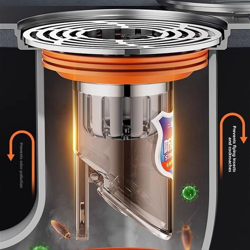 Odor and Insect Proof Sewer Shower Drain Anti-Clogging Drain Sink Strainer  Deodorant