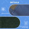 Dog Bed with Canopy, Outdoor Dog Bed, Foldable, Elevated Stand, Blue + Black