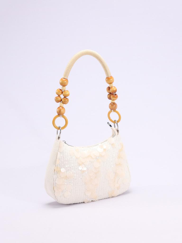 Bohemian Pvc Sequin Embroidered Crossbody Bag For Daily Use