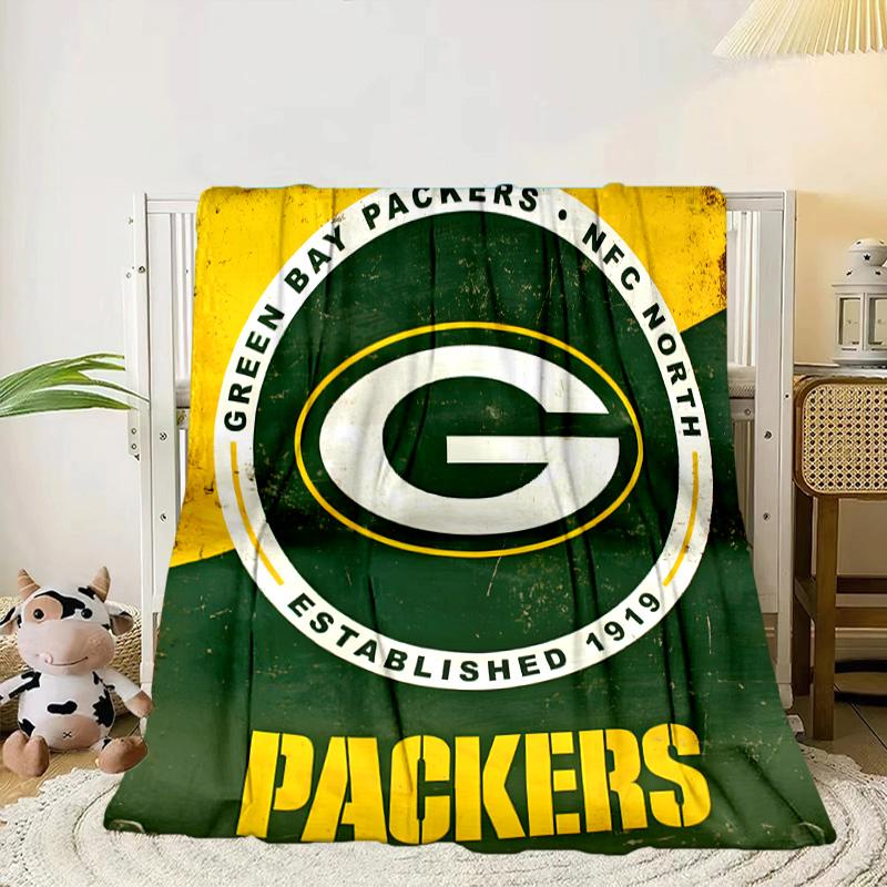 Green Bay Packers Fan Gear Portable Blanket/Soft Blanket Bedding Blanket Suitable for Travel Camping Living Rooms Offices Sofas Fan Gifts