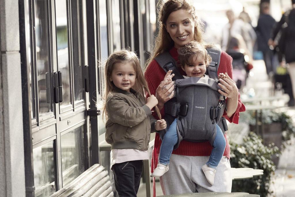 BabyBjörn Baby Carrier, 4-Way Style, Suitable for Babies 0-36 Months, ONE KAI, Denim Gray