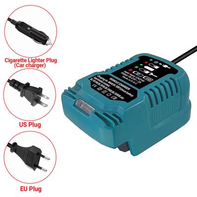 Für Makita 18V Lithium-Akkuladegerät mit Zigarettenanzünderstecker LED-Anzeige Mini-Fahrzeugladegerät für Makita BL1850 BL1830