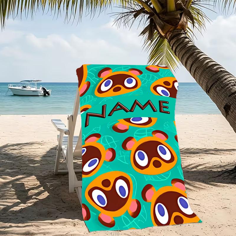 Customizable personalized beach towels Animal Crossing themed designs.Suitable for the beach, yoga, sports;ideal as beach accessories