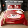 PSV Eindhoven FC Design Bed Bedding Set 1 Duvet Cover + 2 Pillowcases Soft Breathable Household Bed Linens