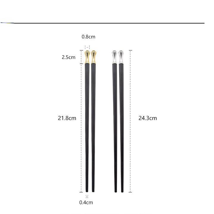 5/10/15Pairs Non-slip High Temperature Resistant Chopsticks Chinese Alloy Chopsticks Reuse Eco-friendly Hot Pot Public Tableware