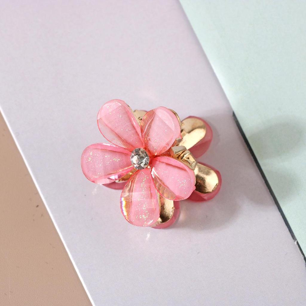 Korean Cute Pearl Floral Cat's Eye Hair Claw Clip