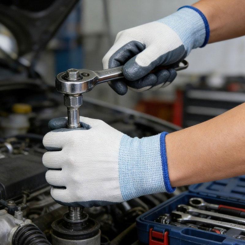 Thickened Wear-resistant Non-slip Nitrile Gloves for Labor Protection Construction Work Maintenance Safety Security Protection